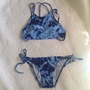 Blue tie dye bikini